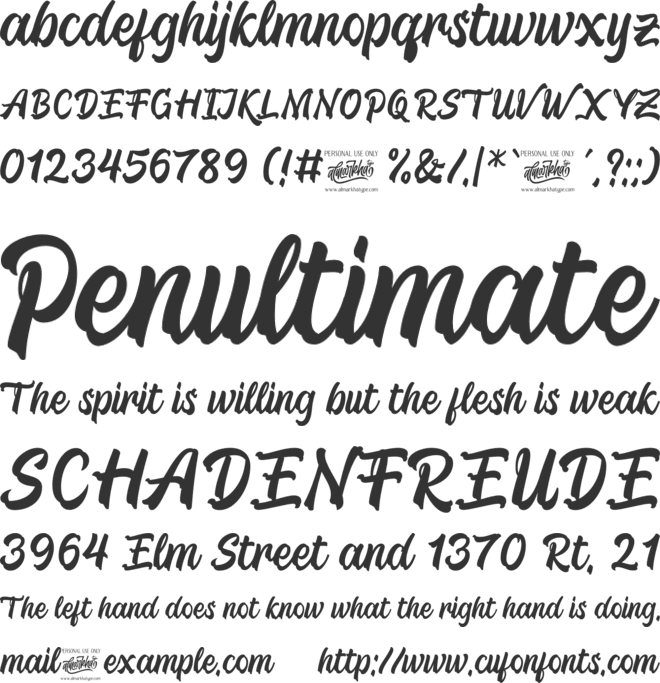 Boundgear font preview