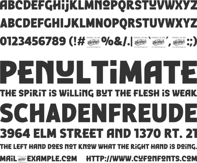 The Landstone font preview