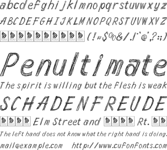 Looks Scratchy font preview