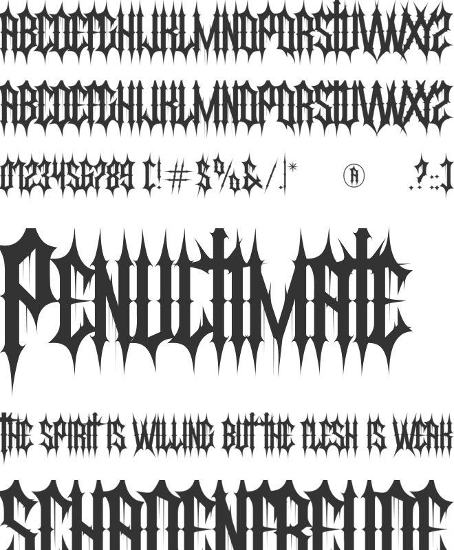 Sacrifice font preview