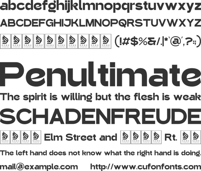 Memoir Slang font preview