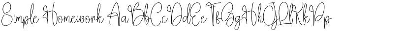 Simple Homework font download