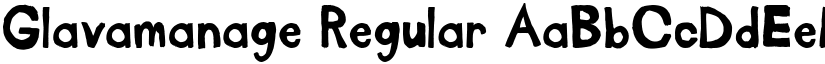 Glavamanage Regular font