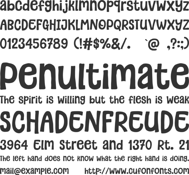 Grape Squishy font preview