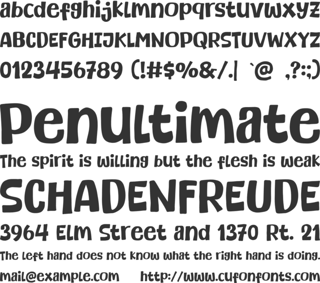 Bread Squishy font preview