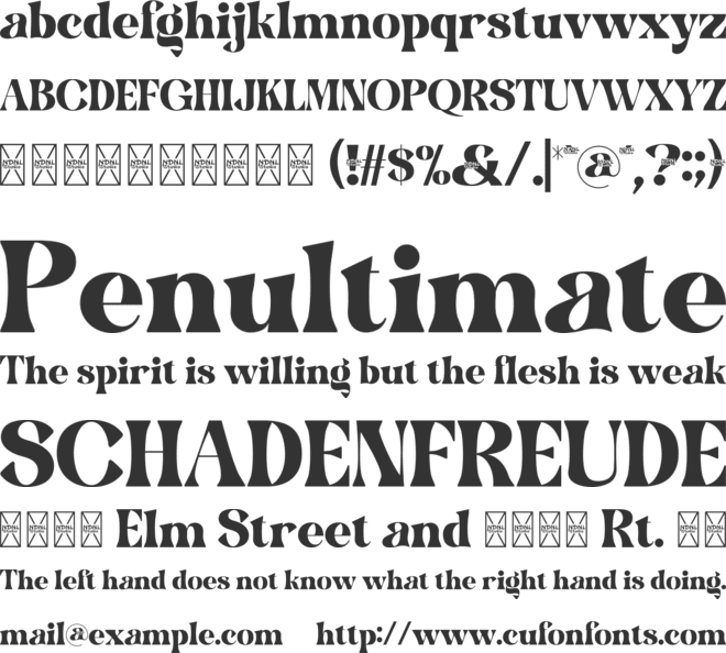 Hakiny font preview