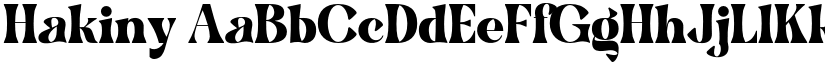 Hakiny font