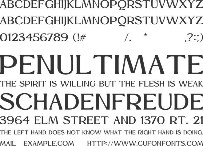 Vempera font preview