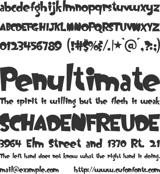 Ubongo Kids font preview
