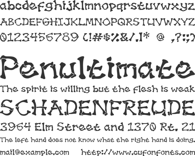 Dem Bonez font preview