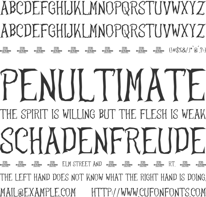 Velmorah PERSONAL USE font preview