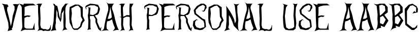 Velmorah PERSONAL USE font