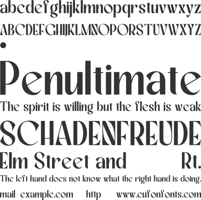 CANOA font preview
