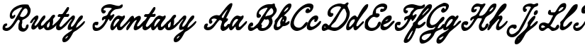 Rusty Fantasy font