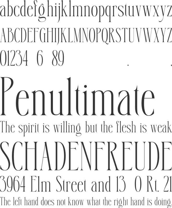Gerabell font preview
