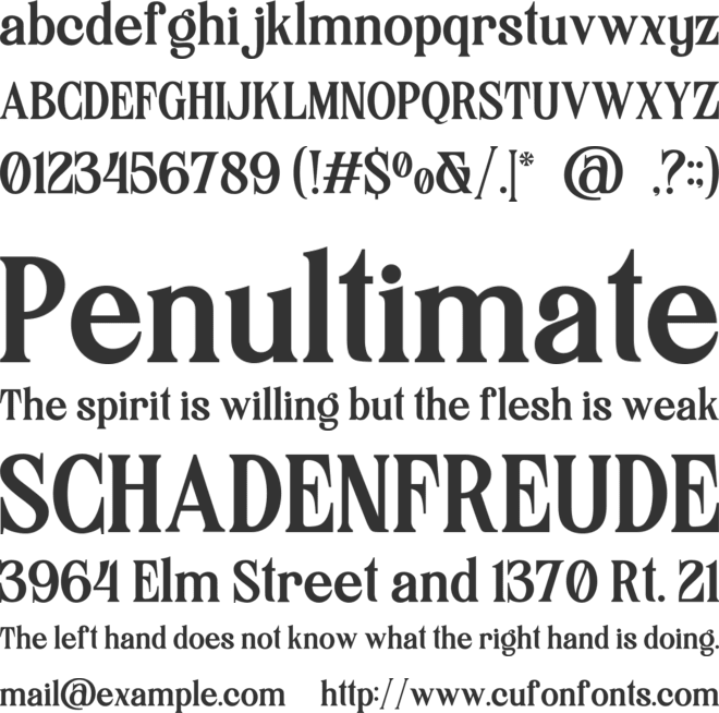 Mars Keyson font preview