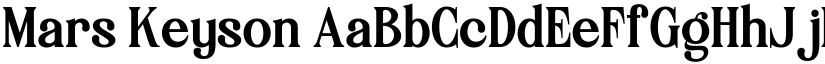 Mars Keyson font