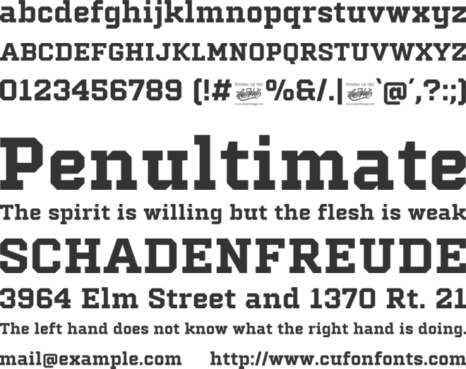 Evolta font preview