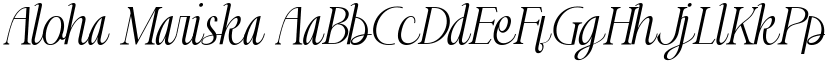 Aloha Mariska font
