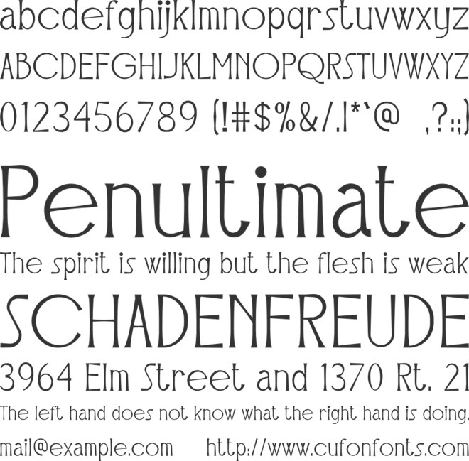 SCENTA font preview