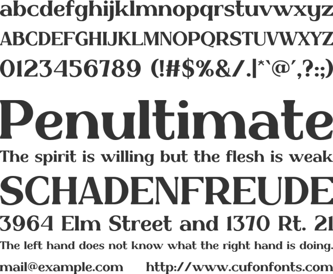 WANARASETA font preview