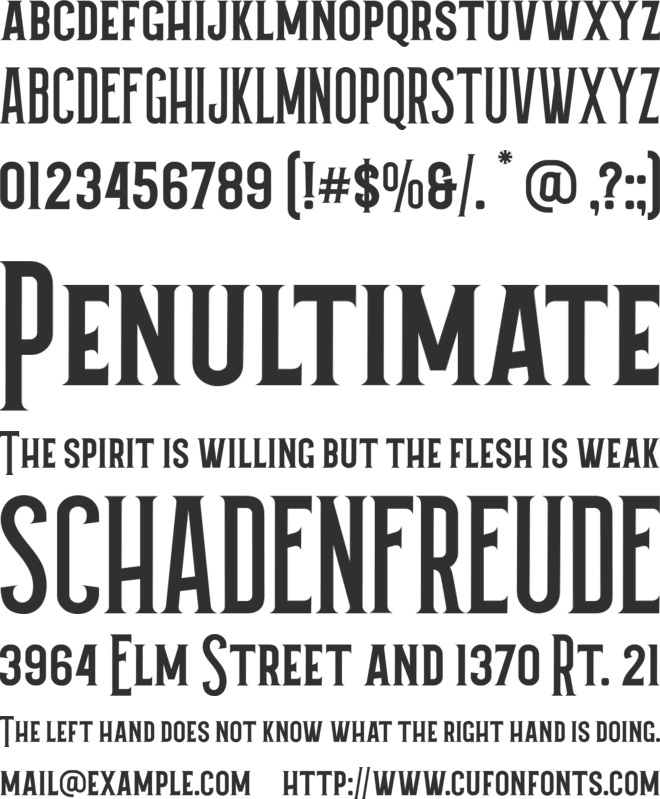 Grantmouth Standard font preview