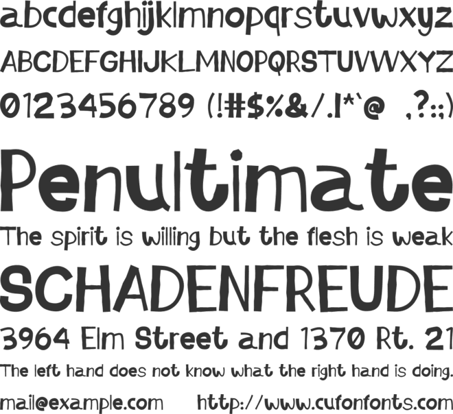 Temara font preview