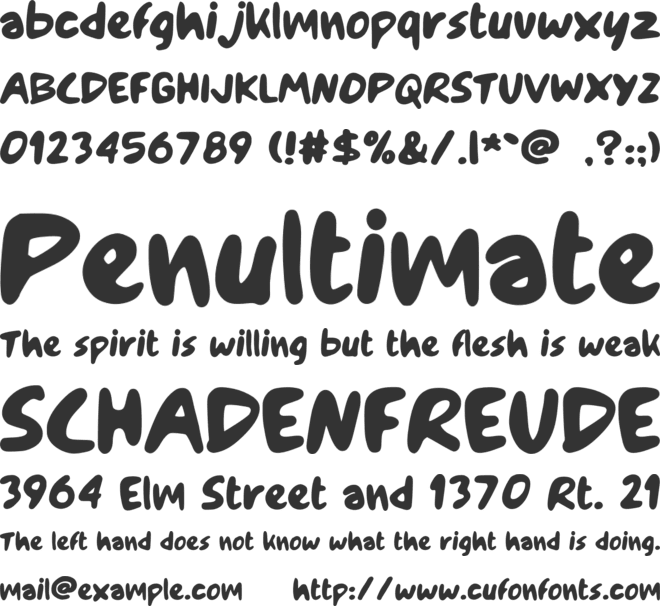 Gembiras font preview
