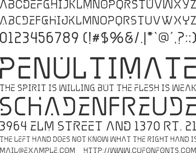 Spacis font preview