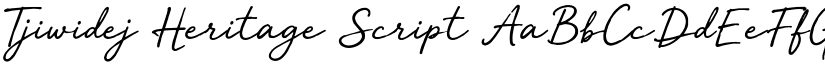 Tjiwidej Heritage Script font