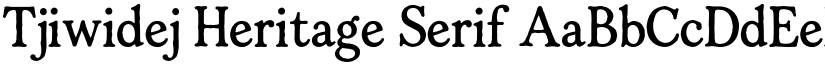 Tjiwidej Heritage Serif font