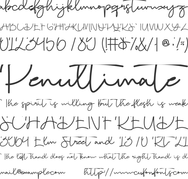 Kelythia font preview