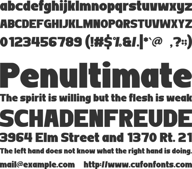 THICKART font preview