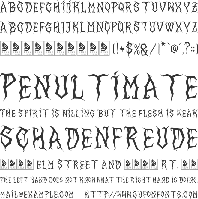 Frecs Ominous font preview