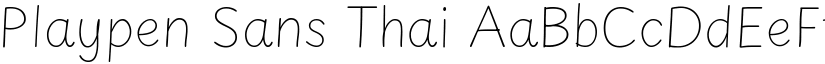 Playpen Sans Thai font