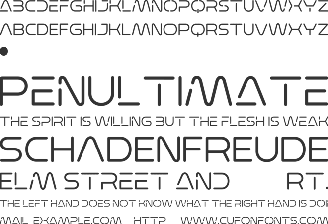 XOONAR font preview