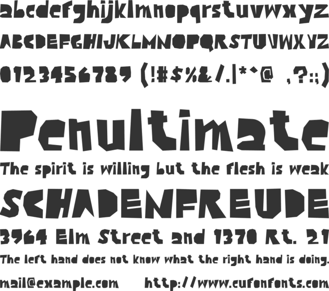 KINPOF font preview