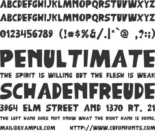 Cafe Corner font preview
