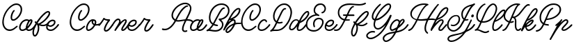 Cafe Corner font