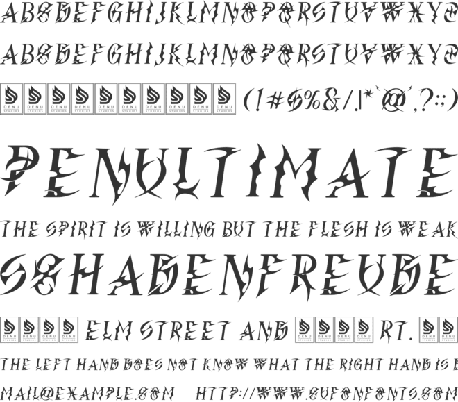 Rex Kurode font preview