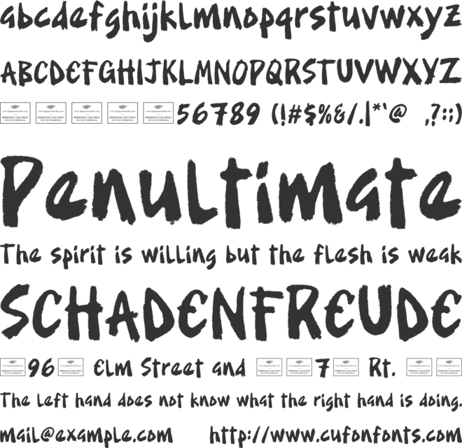 Burn Timber Free font preview