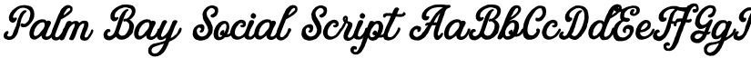 Palm Bay Social Script font