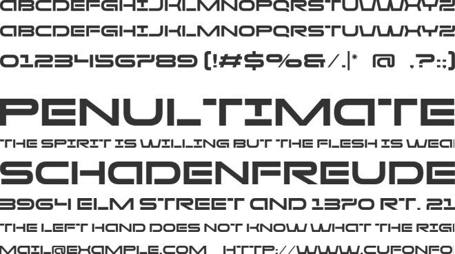 Sotech font preview