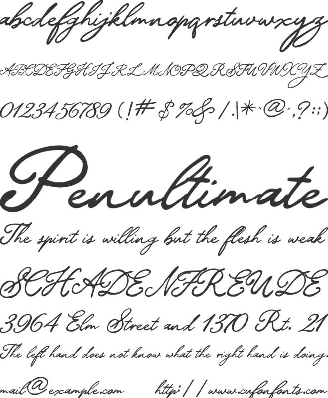 Monarque Signature font preview