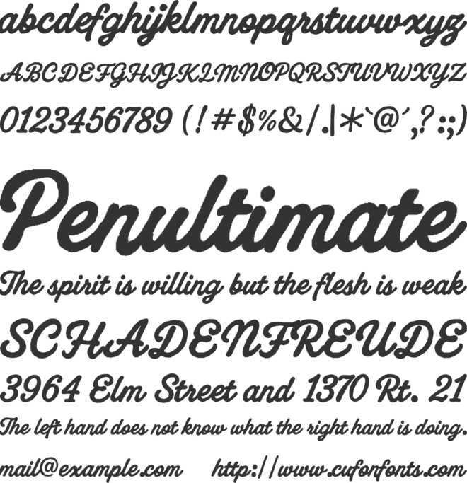Dusklight Script font preview