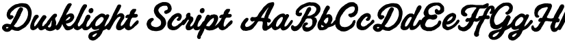Dusklight Script font download