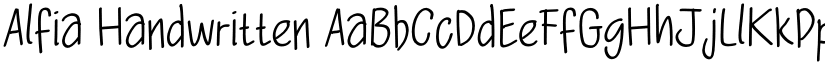 Alfia Handwritten font