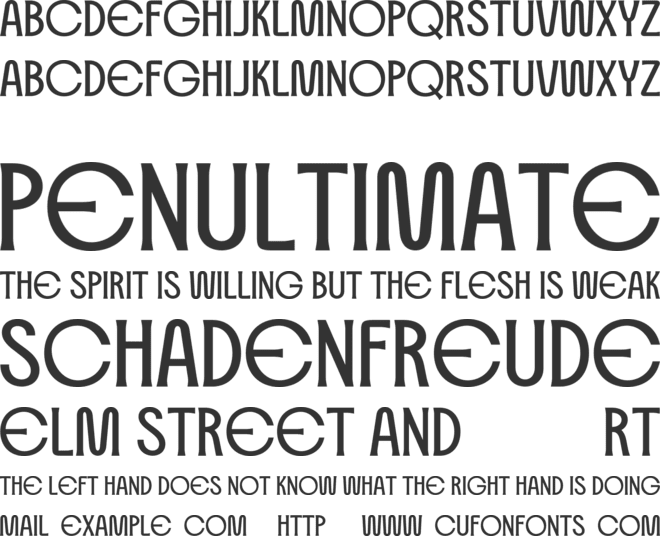 Calore font preview