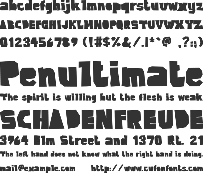 Chado font preview