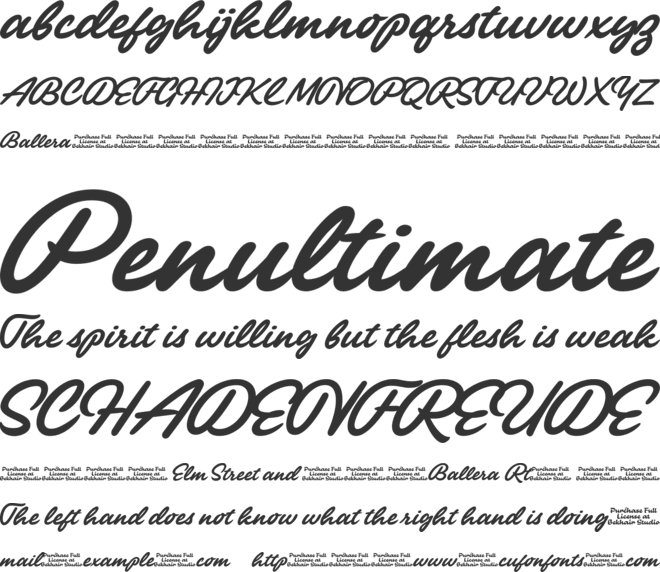 Ballera font preview